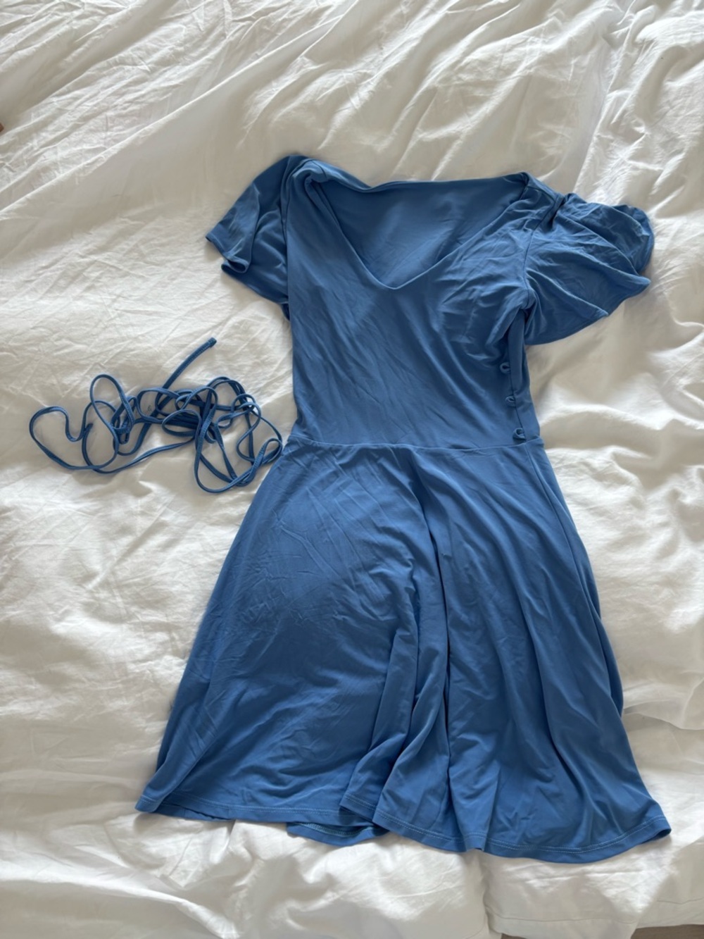 AYM Ava Reversible Mini Dress Dusty Blue size S